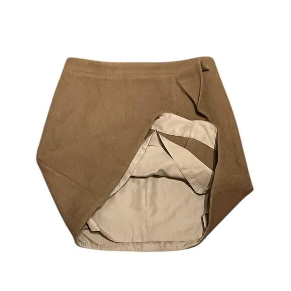 J. Crew Camel Ruffle Front Wool Blend Mini Skirt, Size 0, NWT - Picture 5 of 10